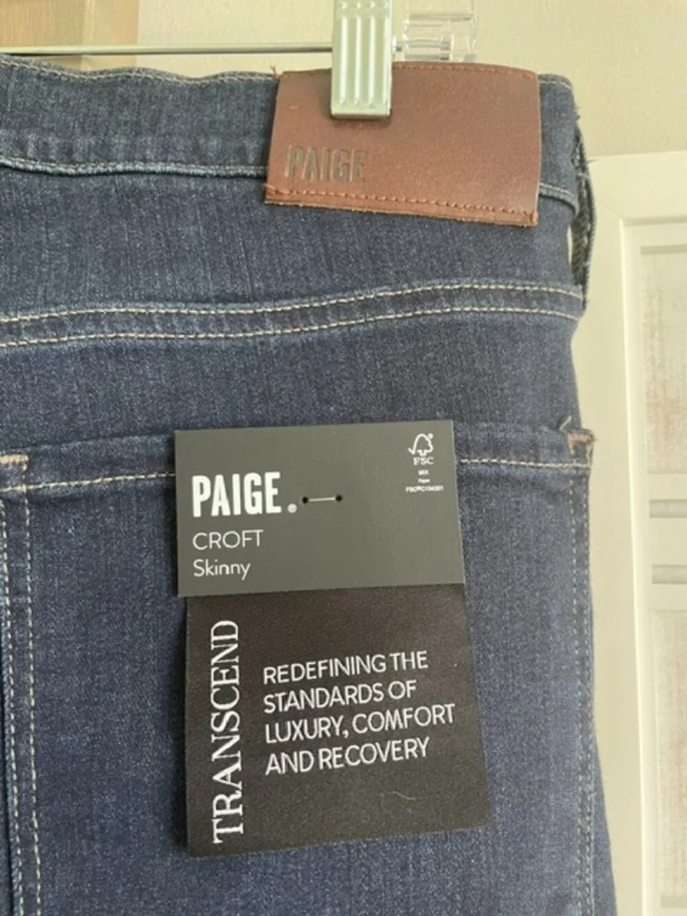 Men's PAIGE Transcend Croft Skinny Jeans Dark Blue - Size 32 - NWT